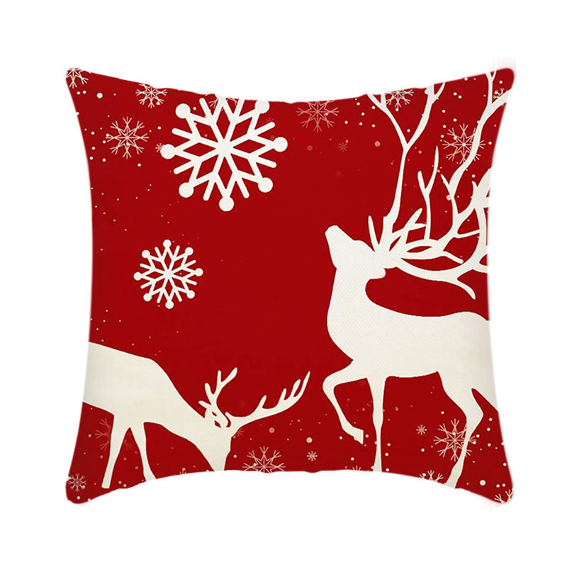 Frohe Weihnachten Kissenbezug 45 cm Elch Weihnachtsmann Kurze Plüsch Sofa Kissenbezug Home Decor Kissenbezug Weihnachtsdekoration