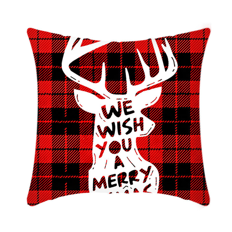 Frohe Weihnachten Kissenbezug 45 cm Elch Weihnachtsmann Kurze Plüsch Sofa Kissenbezug Home Decor Kissenbezug Weihnachtsdekoration