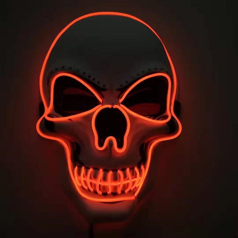 Totenkopf-LED-leuchtende Halloween-Maske