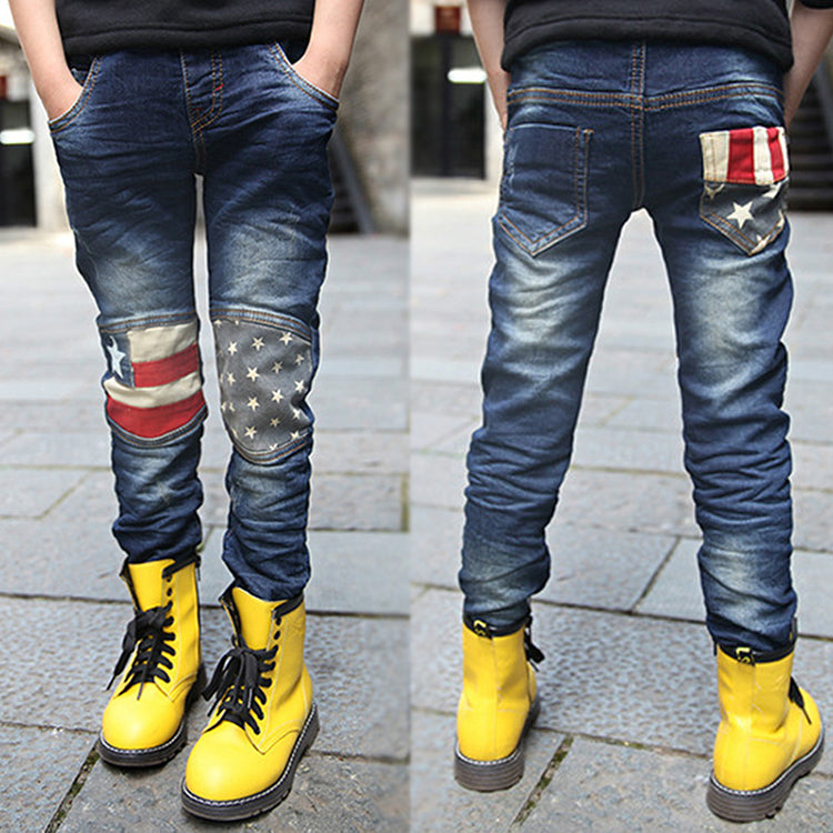 Patchwork-Jeans für Jungen