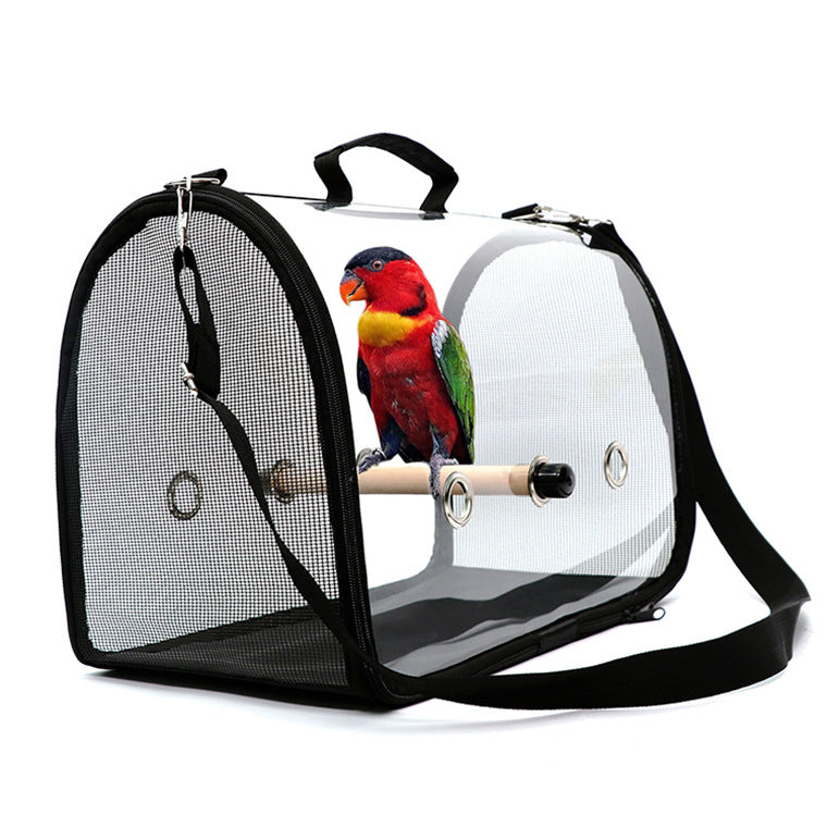 Transparenter Vogelkäfig aus PVC