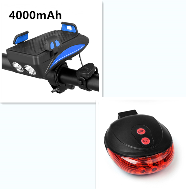 Motorrad Fahrrad Telefon Halter Unterstützung Aufladen Für Handy Mit Fahrrad Glocke Power Bank Fahrrad Front Lampe Taschenlampe