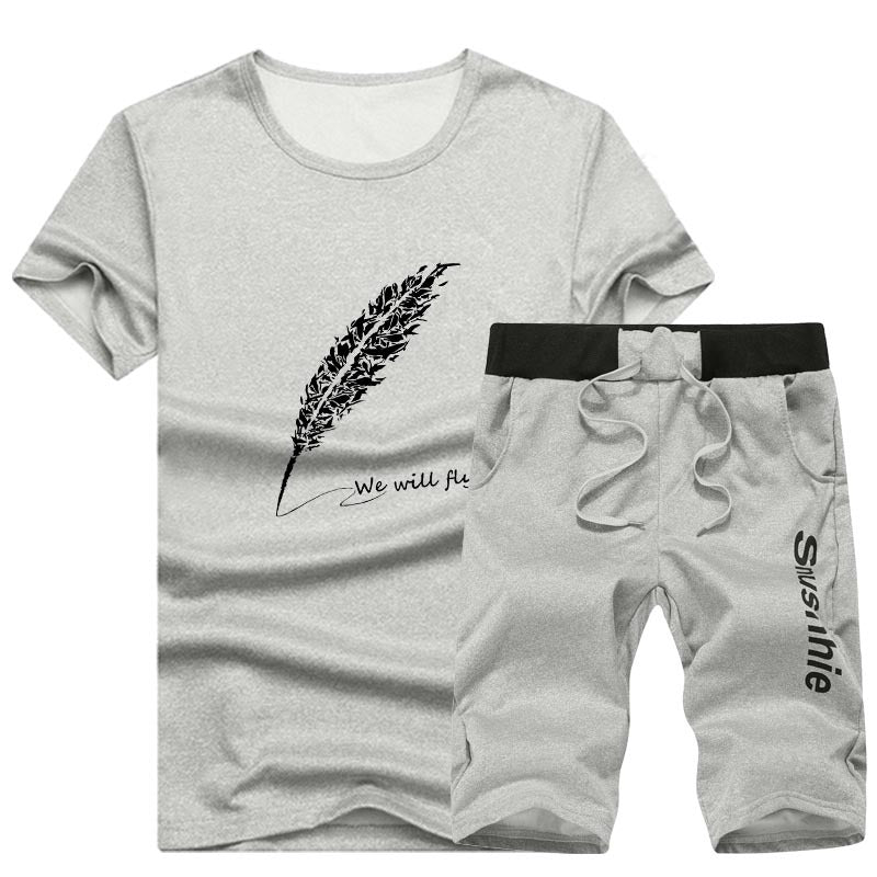 Koreanisches schlankes Rundhals-Kurzarm-T-Shirt-Basisshirt für Herren-Sportbekleidung