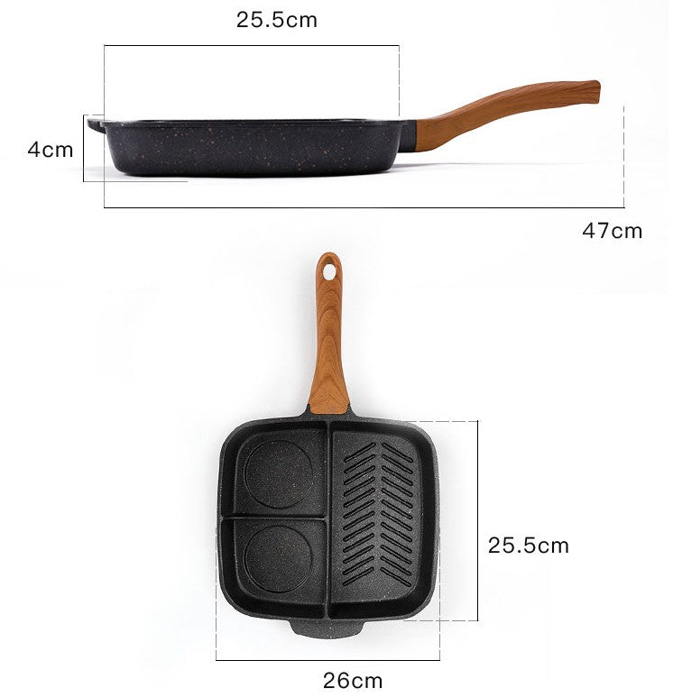 Maifanshi gebratenes Steaktopf, Multifunktions-Haushalts-Omelettpfanne, Pfanne, Induktionsherd, Antihaft-Pfanne