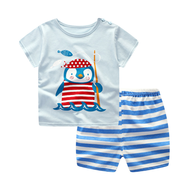 Cartoon Kleidung Baby Jungen Sommer Kleidung T-shirt Baby Mädchen Casual Kleidung Sets