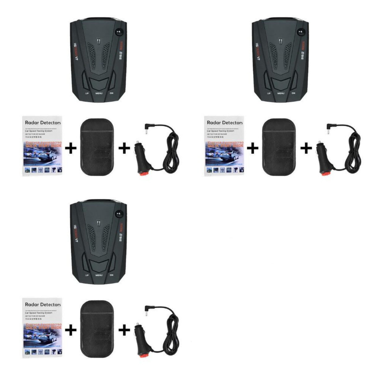 Elektronischer Hund V7 Englischer und russischer fahrzeugmontierter Geschwindigkeitsmess-Fahrzeug-Mobilgeschwindigkeitsmessdetektor