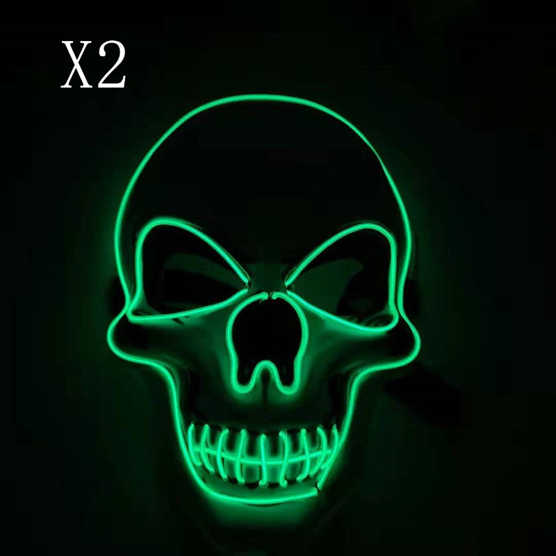 Totenkopf-LED-leuchtende Halloween-Maske