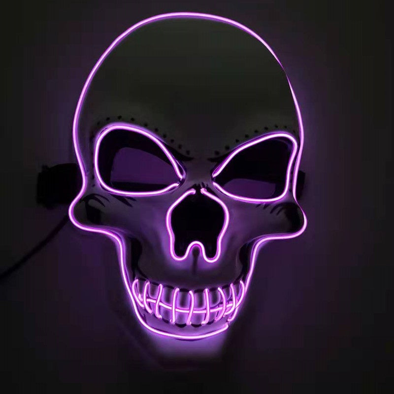 Totenkopf-LED-leuchtende Halloween-Maske