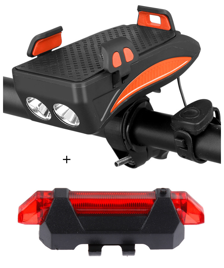 Motorrad Fahrrad Telefon Halter Unterstützung Aufladen Für Handy Mit Fahrrad Glocke Power Bank Fahrrad Front Lampe Taschenlampe