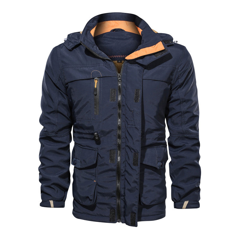 Mid-length cotton jacket