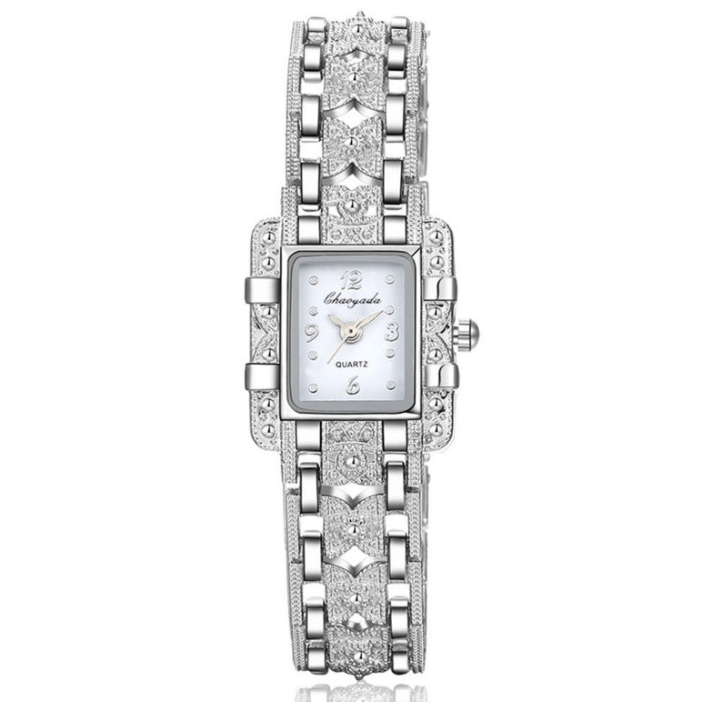 Quadratische Damen-Armbanduhr. Damen-Armbanduhr
