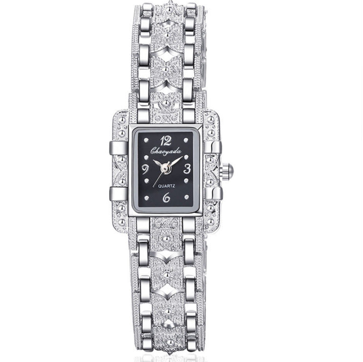 Quadratische Damen-Armbanduhr. Damen-Armbanduhr