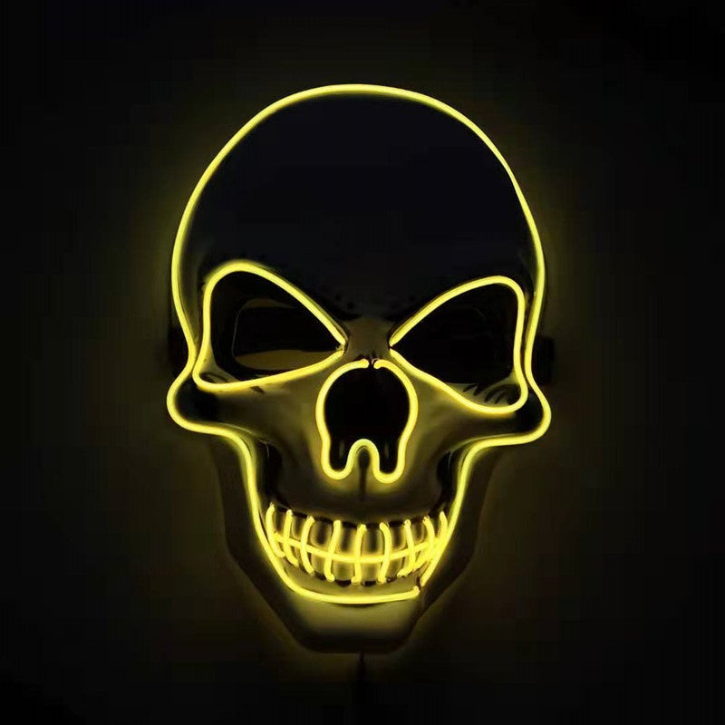 Totenkopf-LED-leuchtende Halloween-Maske