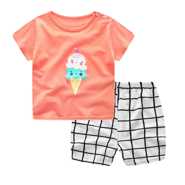 Cartoon Kleidung Baby Jungen Sommer Kleidung T-shirt Baby Mädchen Casual Kleidung Sets
