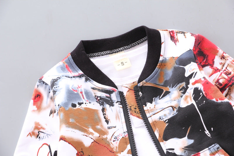 Hübsche Herbst- und Winterkleidung für Jungen, dreiteilige Kinderkleidung