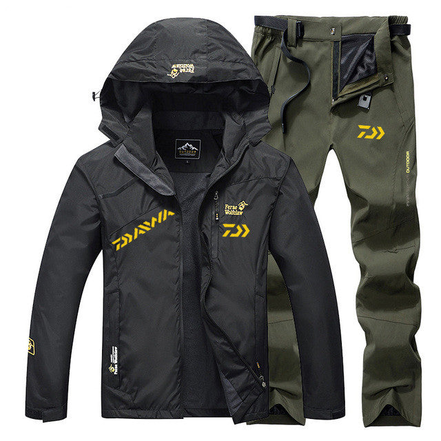 Spring Autumn Waterproof Windproof Fishing Suit Set Daiw