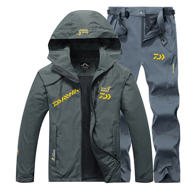 Spring Autumn Waterproof Windproof Fishing Suit Set Daiw
