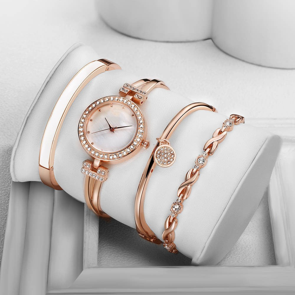 Modisches Quarzuhren-Set für Damen