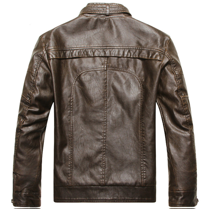 Men's Fashion Slim-fitting Biker PU Leather Coat