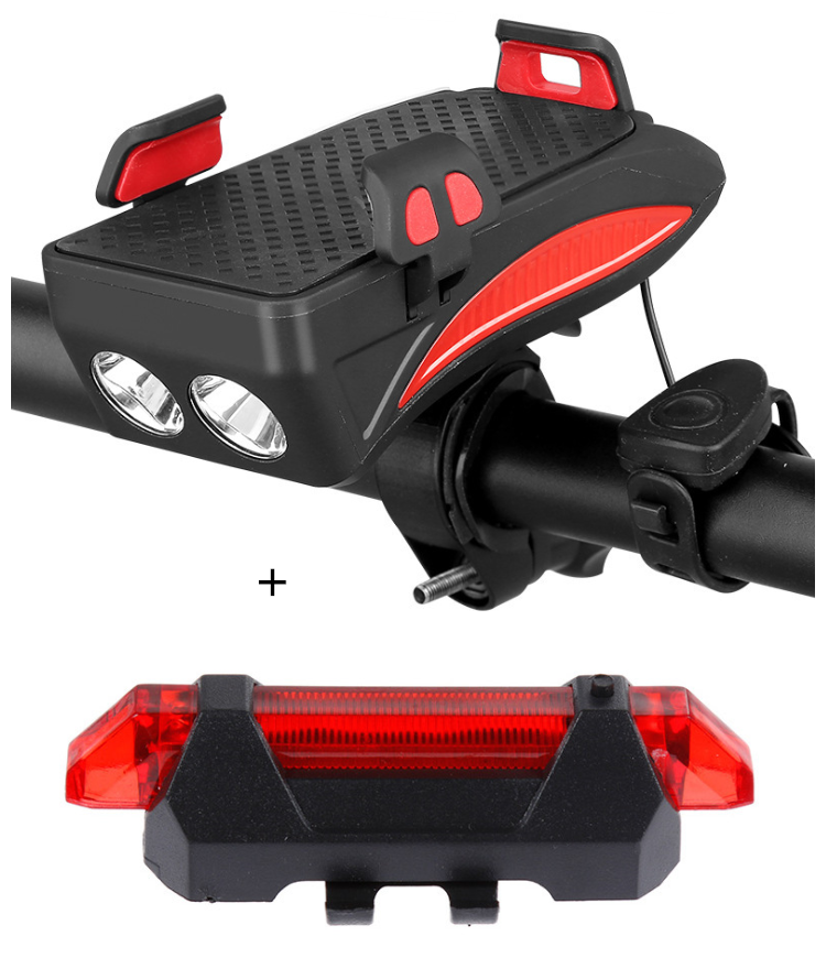 Motorrad Fahrrad Telefon Halter Unterstützung Aufladen Für Handy Mit Fahrrad Glocke Power Bank Fahrrad Front Lampe Taschenlampe