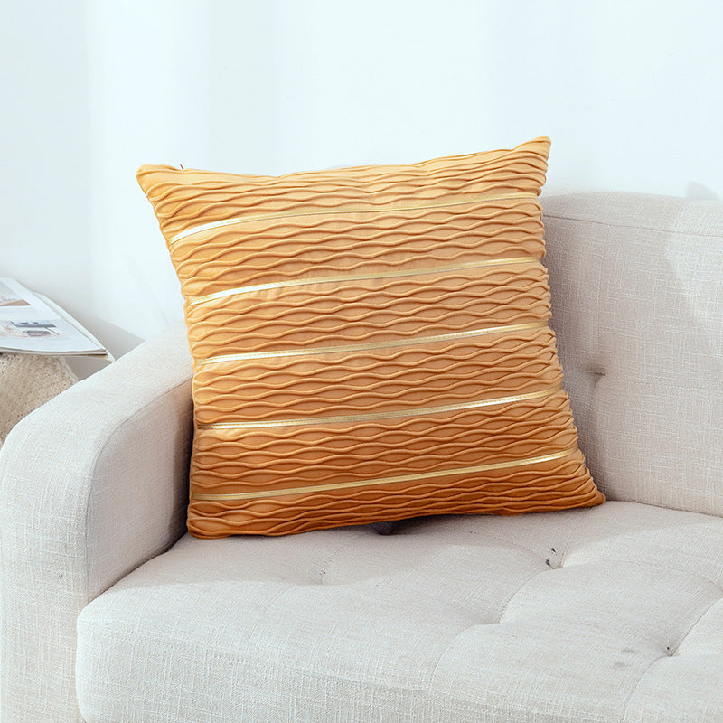 Schlichter luxuriöser gestreifter Samt-Kissenbezug, Kissen-Kissenbezug, Kissenbezug für Sofa, Flanell-Samt-Sofa-Kissenbezug