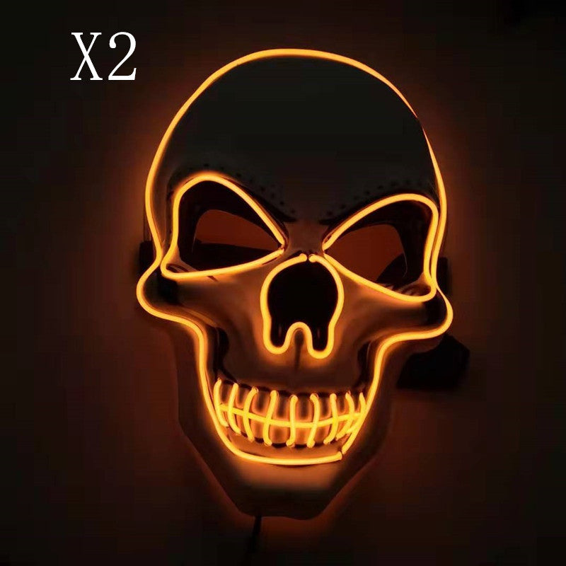 Totenkopf-LED-leuchtende Halloween-Maske