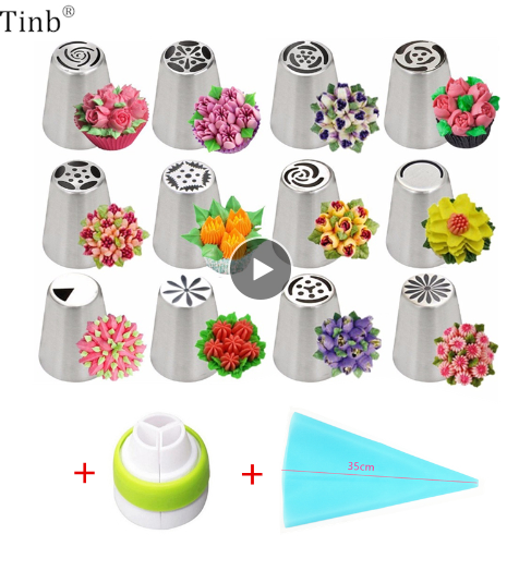 DIY-Serie Edelstahl-Weihnachtsdekorationsmund 30 verschiedene Kuchendekorationswerkzeuge