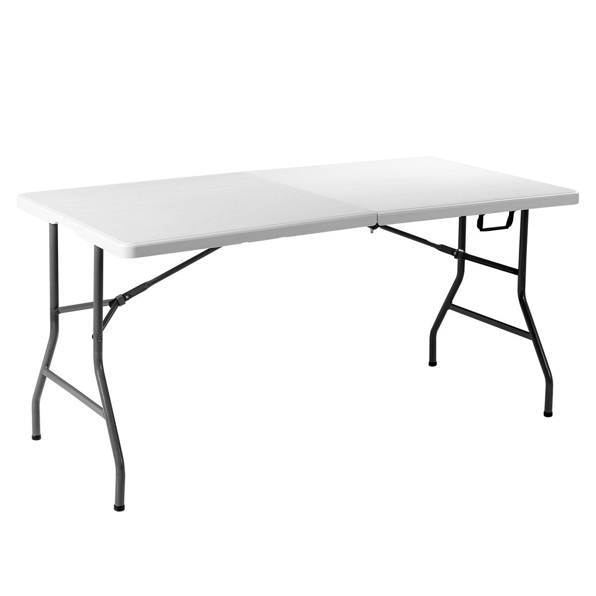 Klapptisch Klappbar Campingtisch Gartentisch Weiß 153 cm x 74 cm x 74 cm