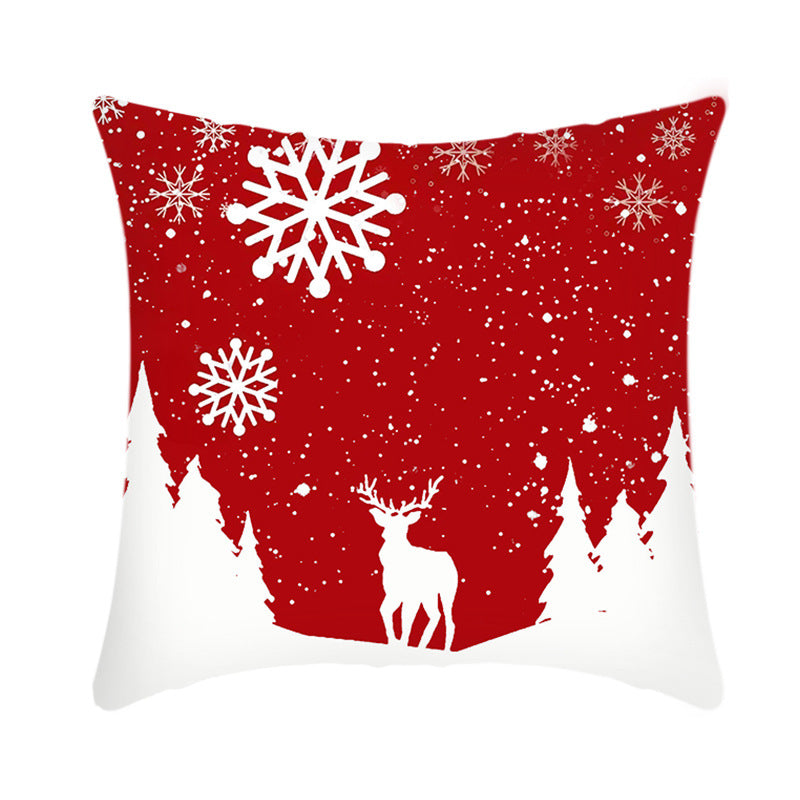 Frohe Weihnachten Kissenbezug 45 cm Elch Weihnachtsmann Kurze Plüsch Sofa Kissenbezug Home Decor Kissenbezug Weihnachtsdekoration