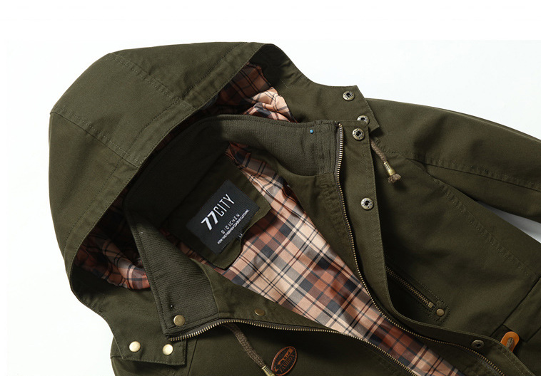 Military Style Mid Length Military Uniform Cotton Jacket