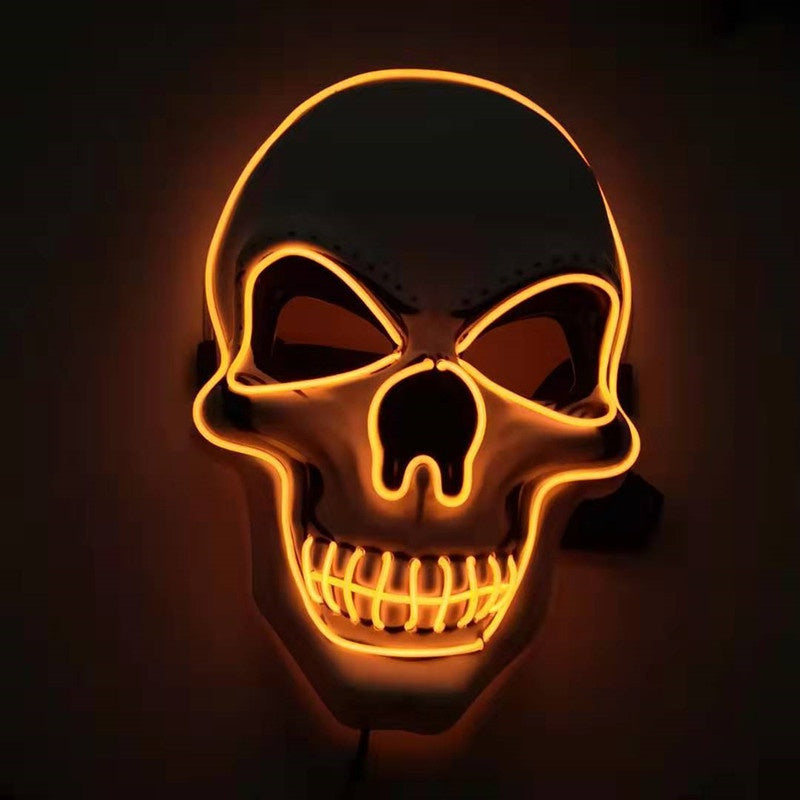 Totenkopf-LED-leuchtende Halloween-Maske
