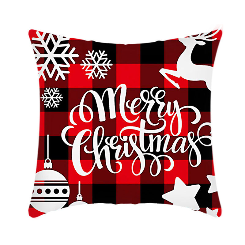Frohe Weihnachten Kissenbezug 45 cm Elch Weihnachtsmann Kurze Plüsch Sofa Kissenbezug Home Decor Kissenbezug Weihnachtsdekoration