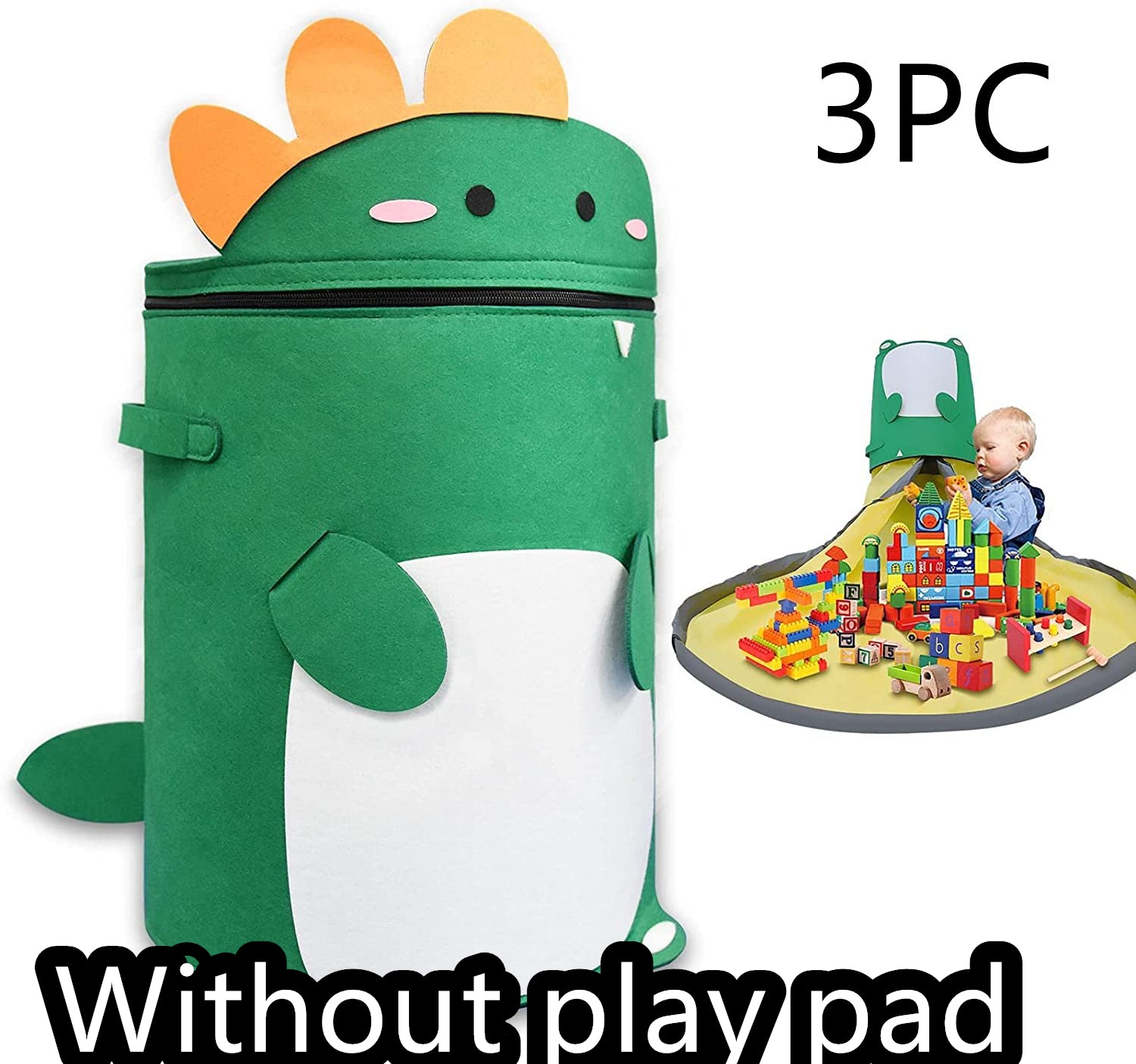 Filz-Aufbewahrungstasche, Spielzeug-Spielmatte, 2-in-1-Zugseil