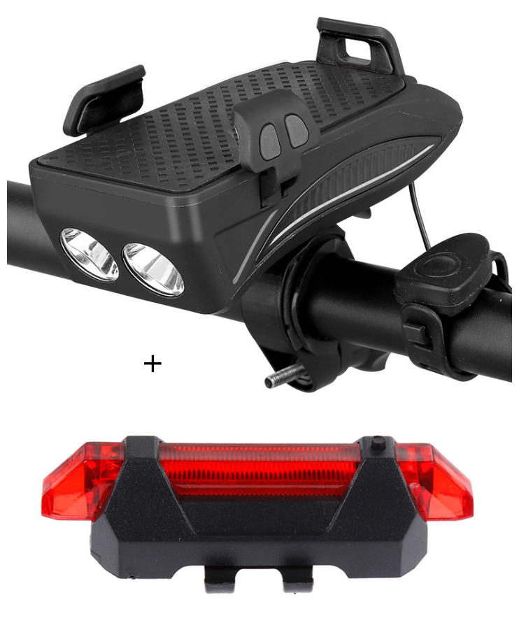 Motorrad Fahrrad Telefon Halter Unterstützung Aufladen Für Handy Mit Fahrrad Glocke Power Bank Fahrrad Front Lampe Taschenlampe