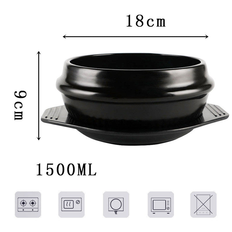 Korean Bibimbap Ceramic Potato Powder Boiled Instant Noodle Bowl Casserole