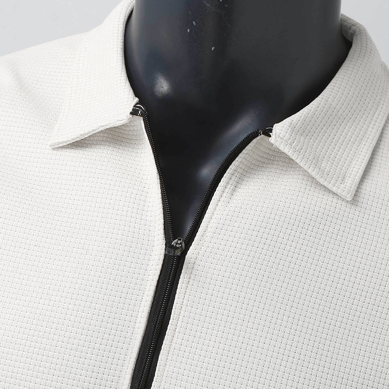 Herrenbekleidung, Waffel-Stil, Reißverschluss-Reversjacke, Outdoor-Sportoberteile