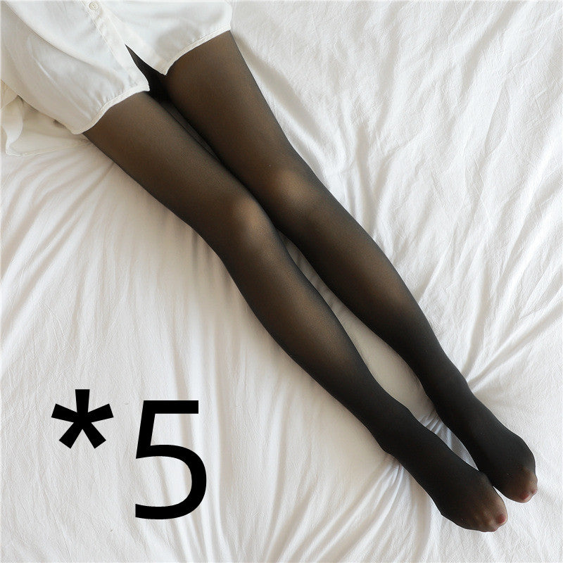 Gefälschte durchscheinende Leggings in Übergröße, Fleece-gefütterte Strumpfhosen, warme Fleece-Strumpfhosen für Herbst und Winter, Damen-Fleece-gefütterte Strumpfhosen, Thermo-Winterstrumpfhosen