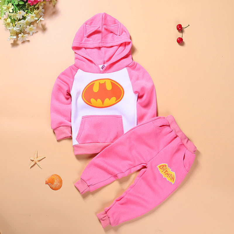 Children's cartoon suit fleece sweater children suit