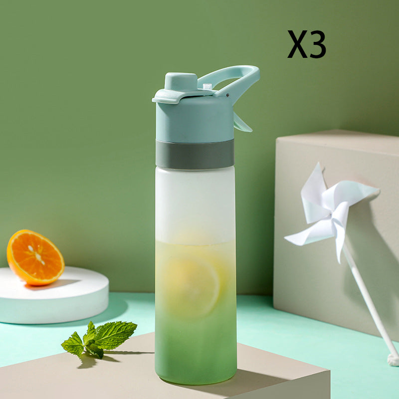 Sprühwasserflasche für Mädchen, Outdoor-Sport, Fitness, Wasserbecher, große Kapazität, Sprühflasche, Trinkgeschirr, Reiseflaschen, Küchenhelfer