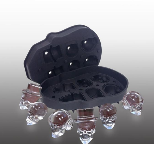 Kreative 3D-Schädelform, Eiswürfelform, Silikonform, Seife, Kerzenformen, Zuckerfertigkeitswerkzeuge, Backformen, Schokoladenformen