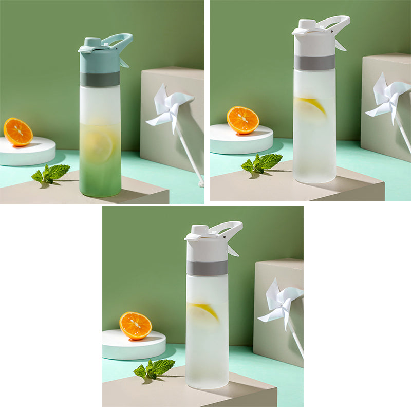 Sprühwasserflasche für Mädchen, Outdoor-Sport, Fitness, Wasserbecher, große Kapazität, Sprühflasche, Trinkgeschirr, Reiseflaschen, Küchenhelfer