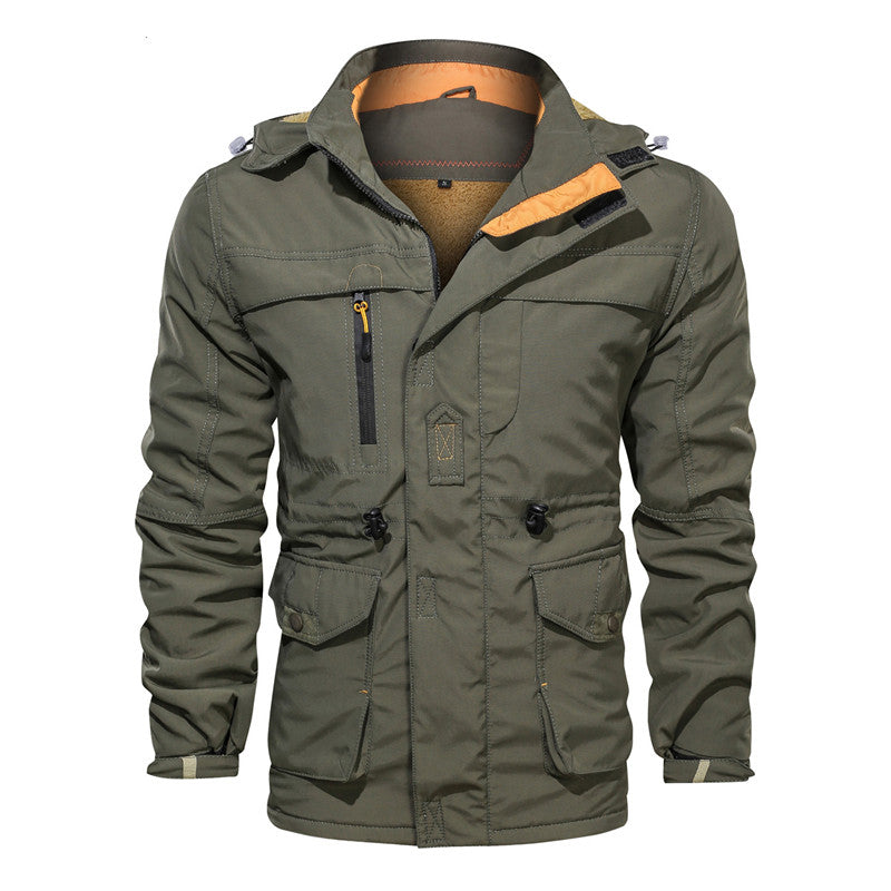 Mid-length cotton jacket