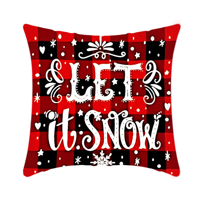 Frohe Weihnachten Kissenbezug 45 cm Elch Weihnachtsmann Kurze Plüsch Sofa Kissenbezug Home Decor Kissenbezug Weihnachtsdekoration