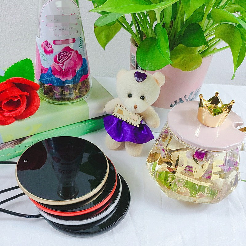 USB Kaffee Becher Tasse Wärmer Milch Tee Wasser Tasse Heizung Elektrische Touch Pad Temperatur Einstellbar Heißer Tee Maker Heizung Wärmer