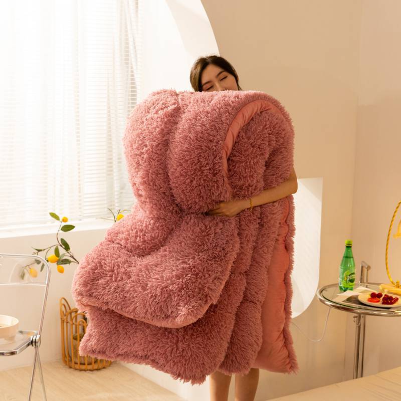 Superweiche lange Fleece-Nerz-Kristall-Samt-verdickte warme Winterdecke