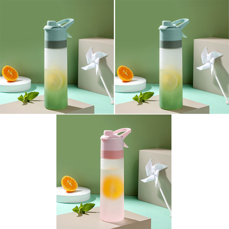 Sprühwasserflasche für Mädchen, Outdoor-Sport, Fitness, Wasserbecher, große Kapazität, Sprühflasche, Trinkgeschirr, Reiseflaschen, Küchenhelfer