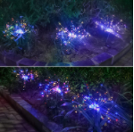 Neue Boden Stecker Solar Feuerwerk Licht LED Lichterkette Kupfer Draht Outdoor Garten Dekoration Stern Lichter Weihnachten Lichter