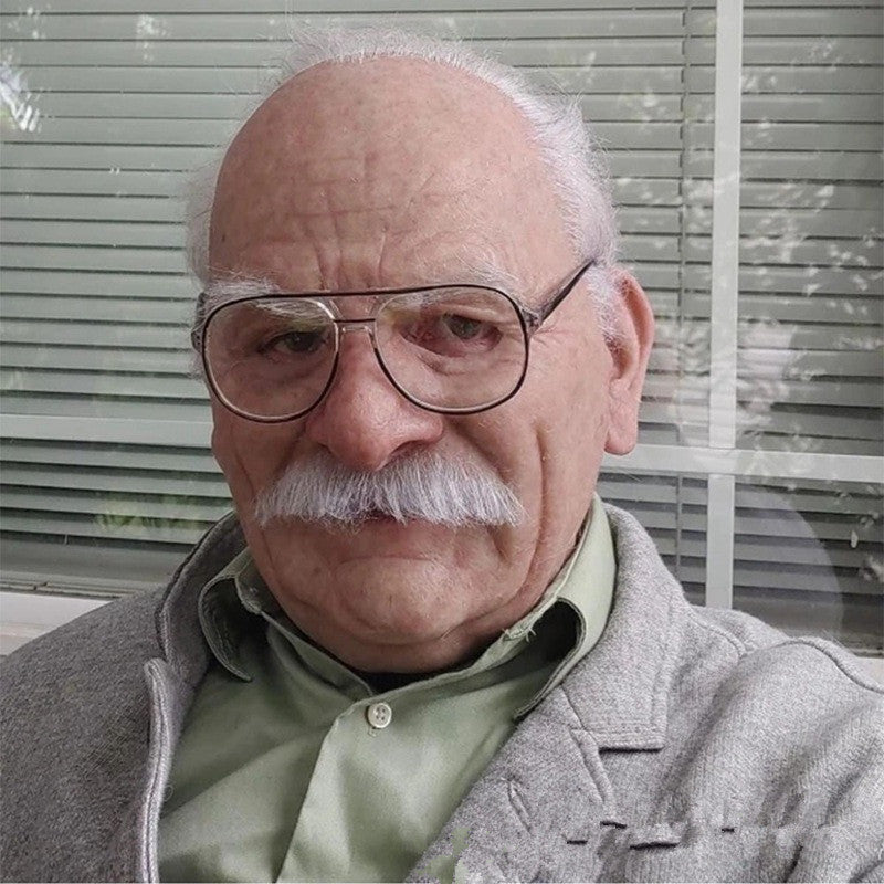 Alter Mann Maske weißes Haar weißer Bart Kopfbedeckung Halloween