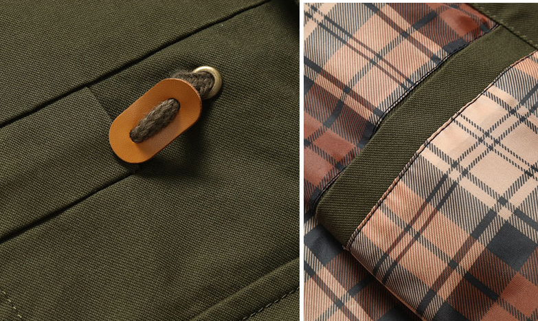 Military Style Mid Length Military Uniform Cotton Jacket