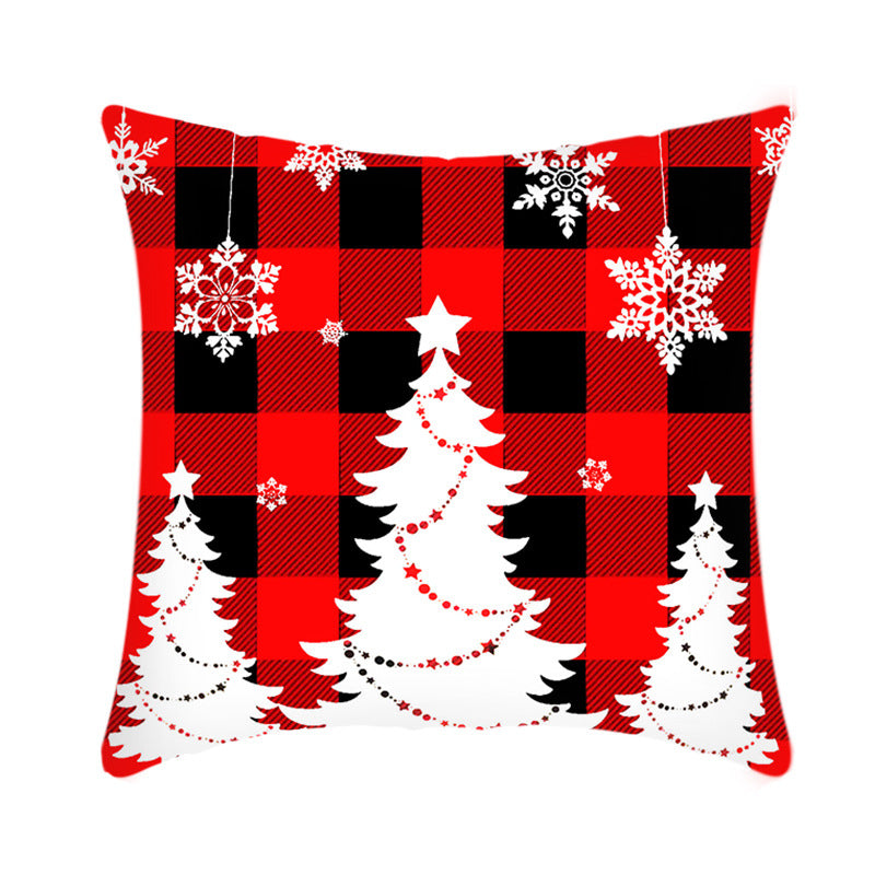 Frohe Weihnachten Kissenbezug 45 cm Elch Weihnachtsmann Kurze Plüsch Sofa Kissenbezug Home Decor Kissenbezug Weihnachtsdekoration